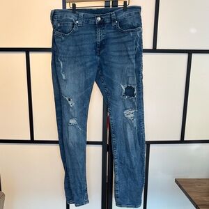 True Religion men’s distressed jeans. Size 36